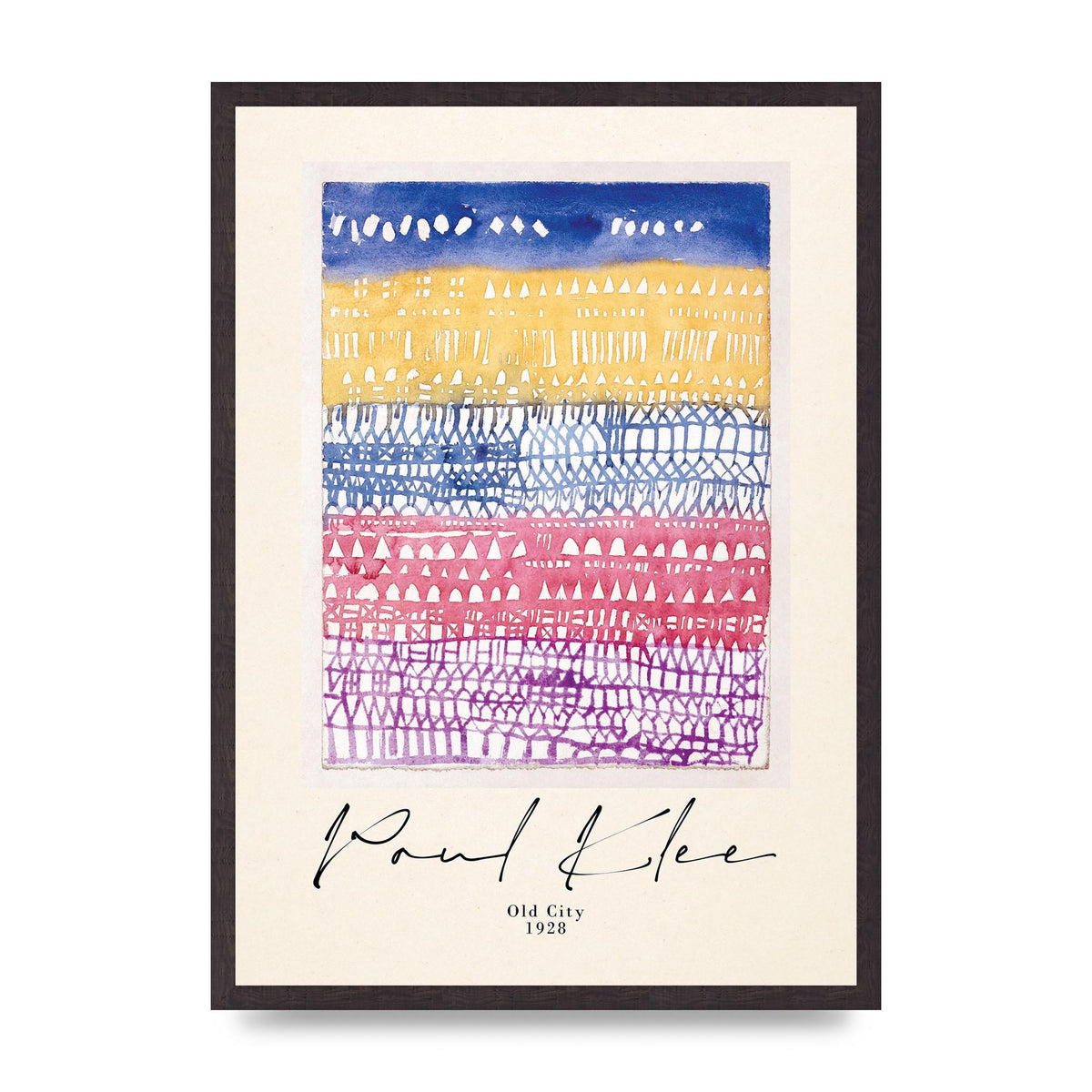 Paul Klee Old City 1928 Wall Art - A2 framed
