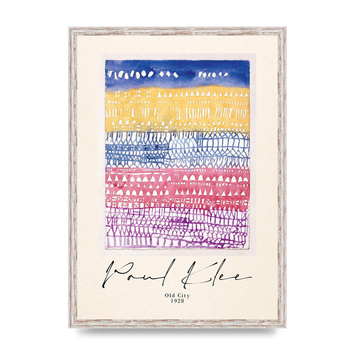 Paul Klee Old City 1928 Wall Art - A2 framed