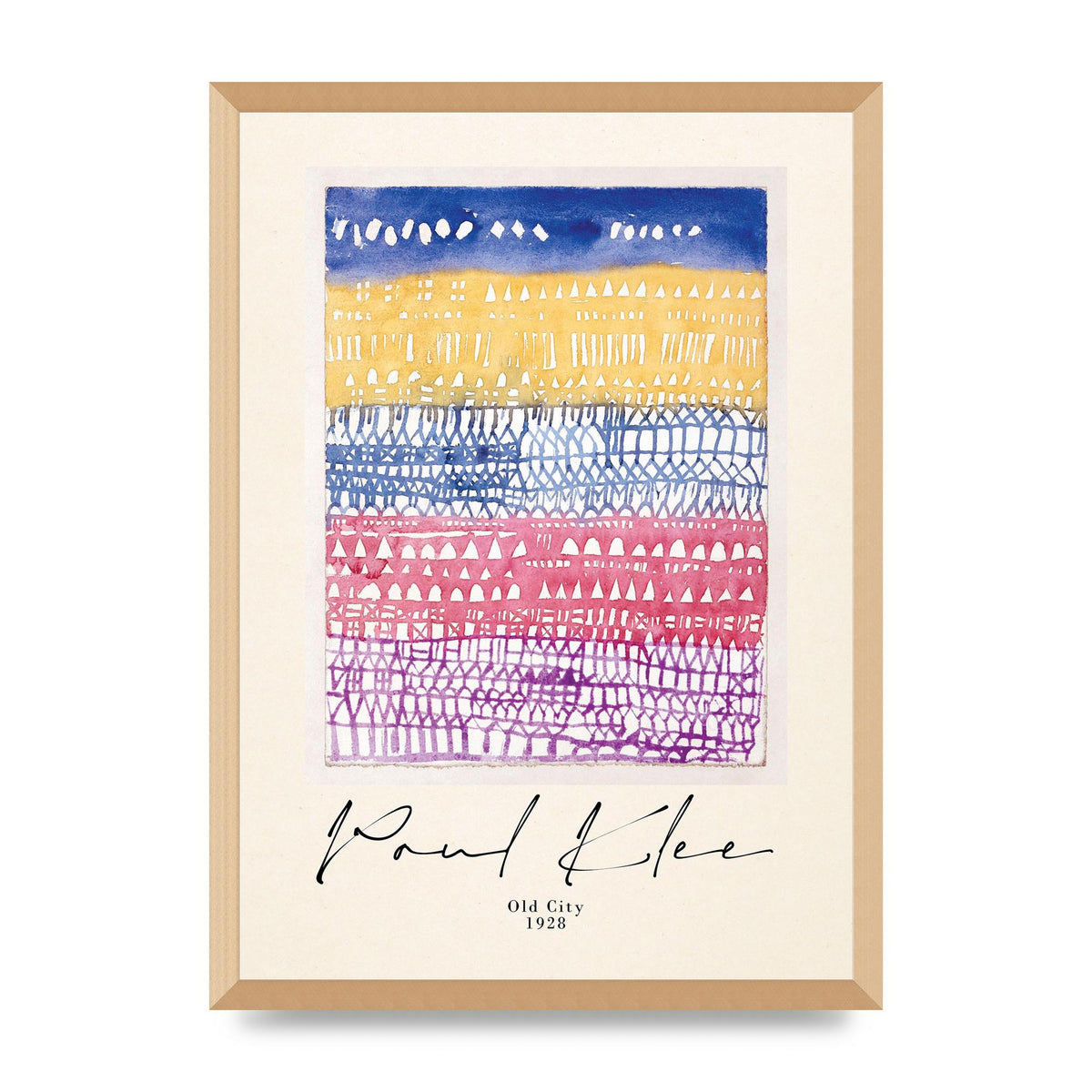 Paul Klee Old City 1928 Wall Art - A2 framed