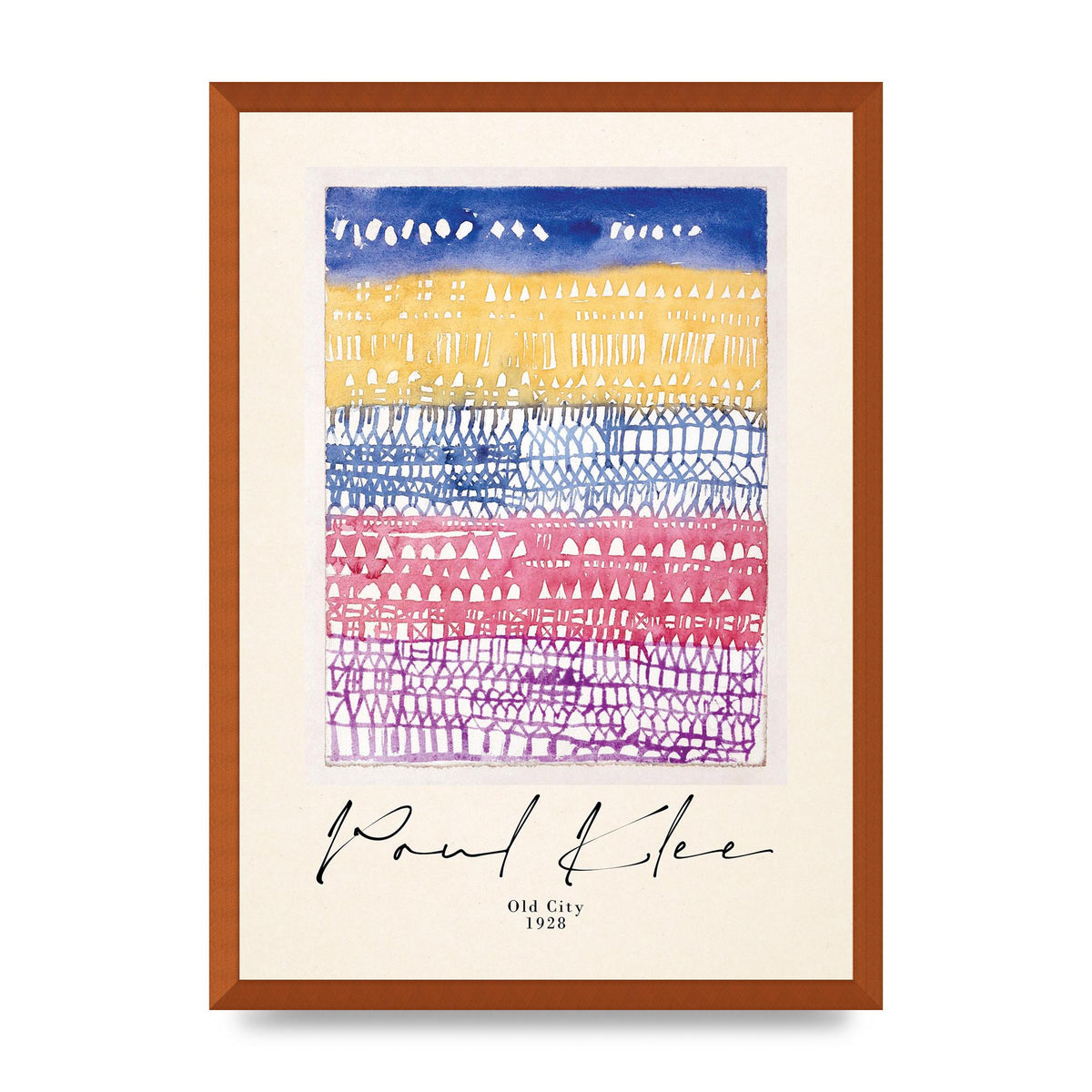Paul Klee Old City 1928 Wall Art - A2 framed