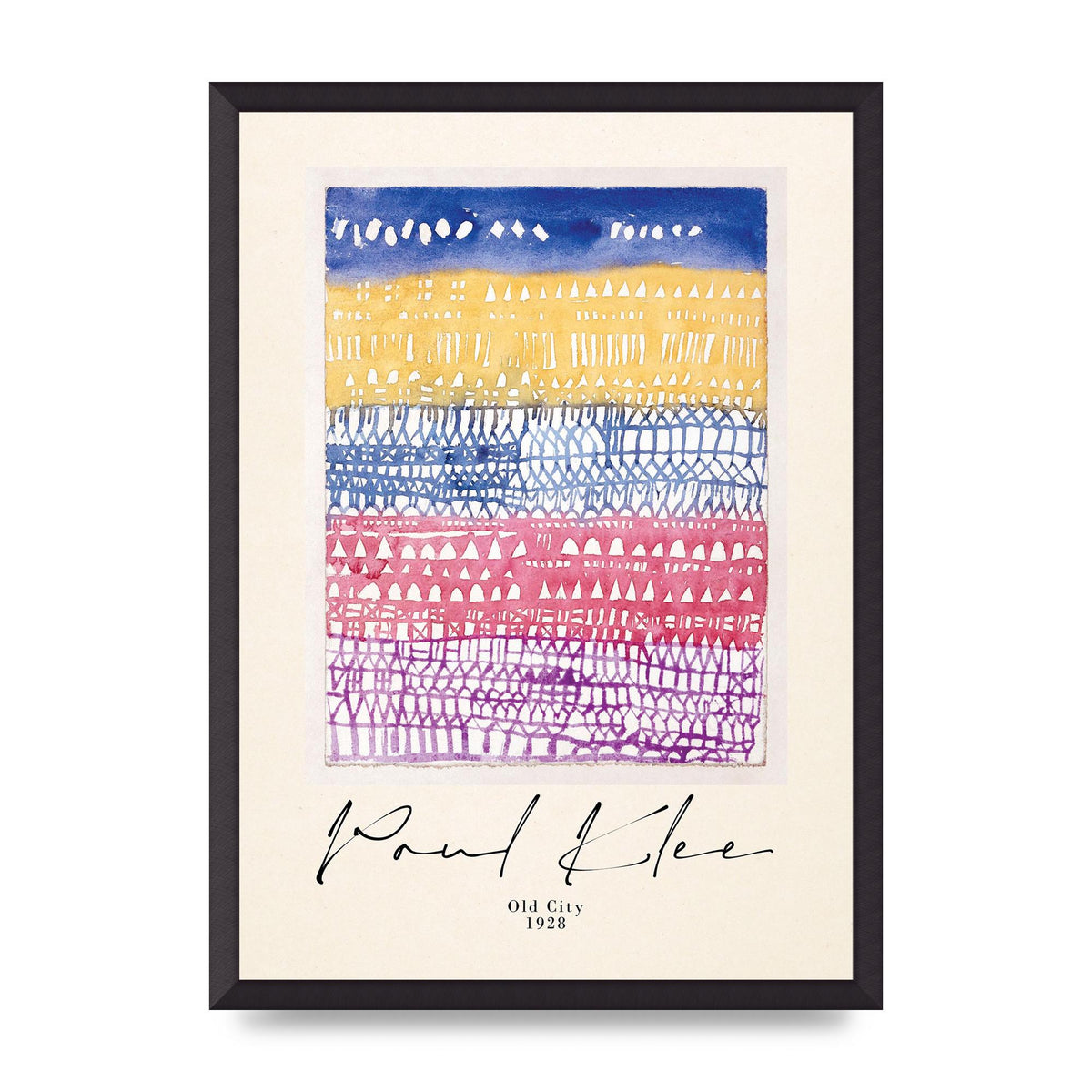 Paul Klee Old City 1928 Wall Art - A2 framed