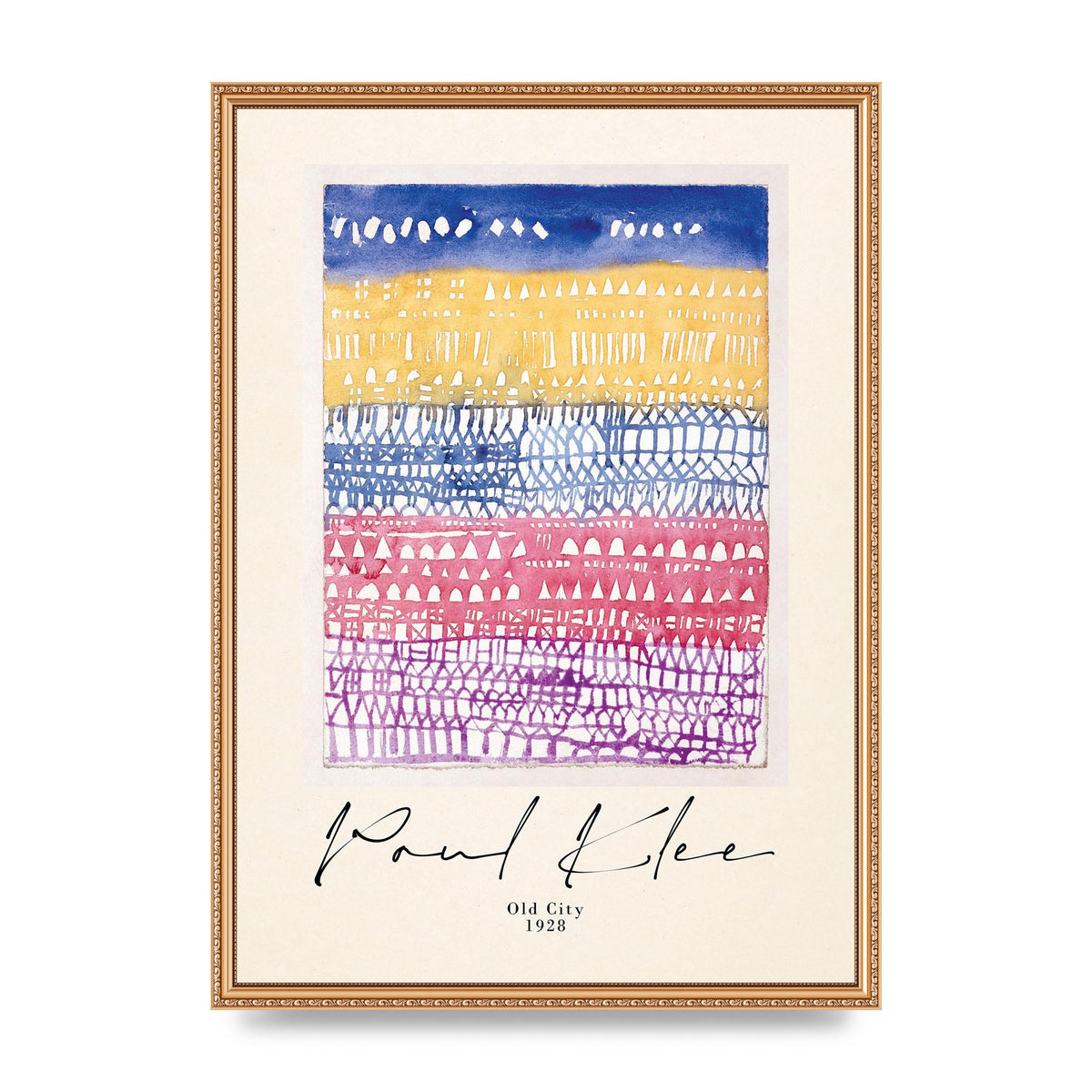 Paul Klee Old City 1928 Wall Art - A2 framed