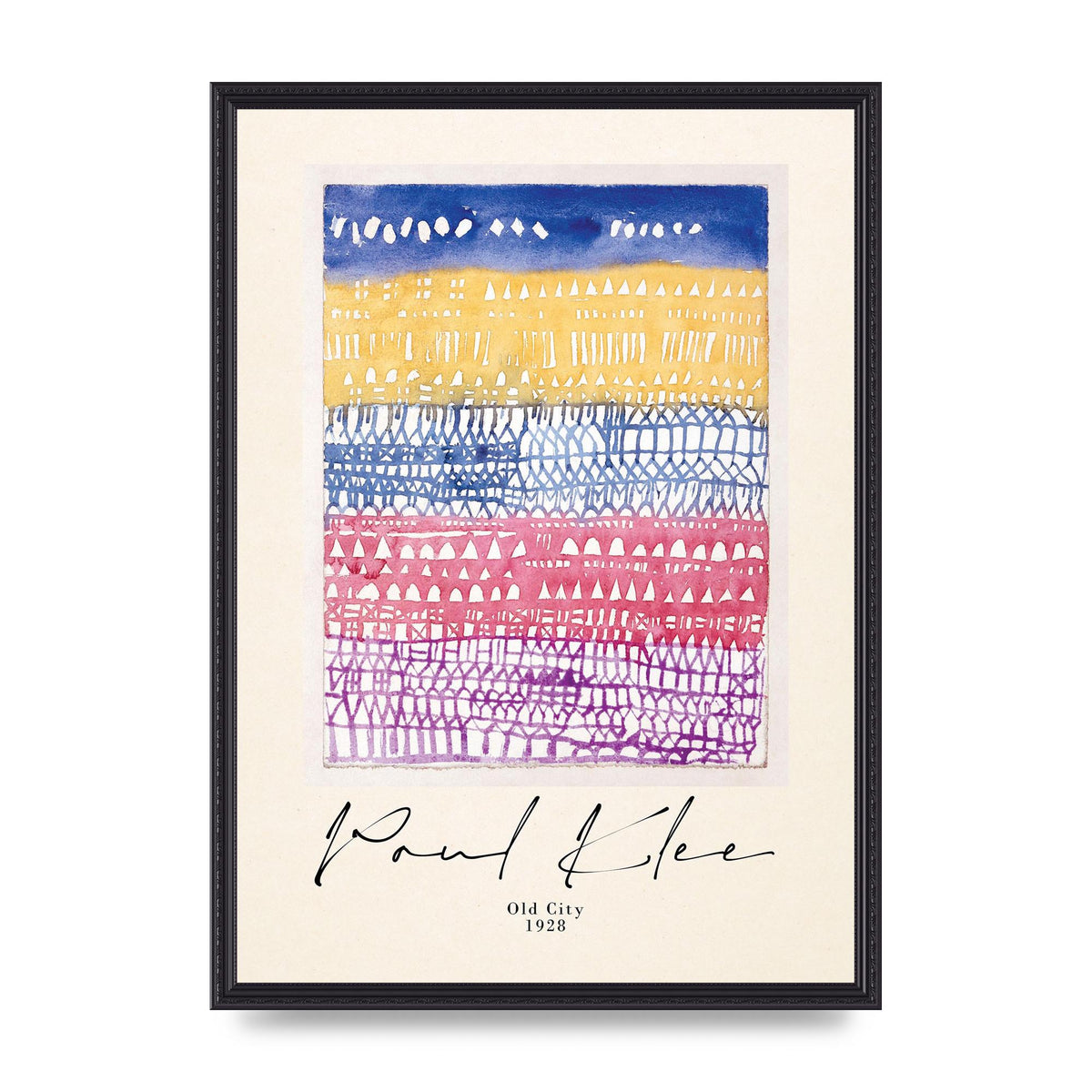 Paul Klee Old City 1928 Wall Art - A2 framed