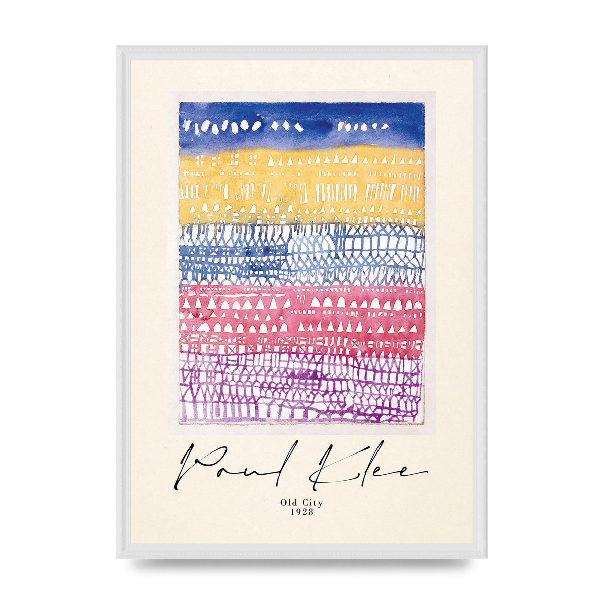 Paul Klee Old City 1928 Wall Art - A2 framed