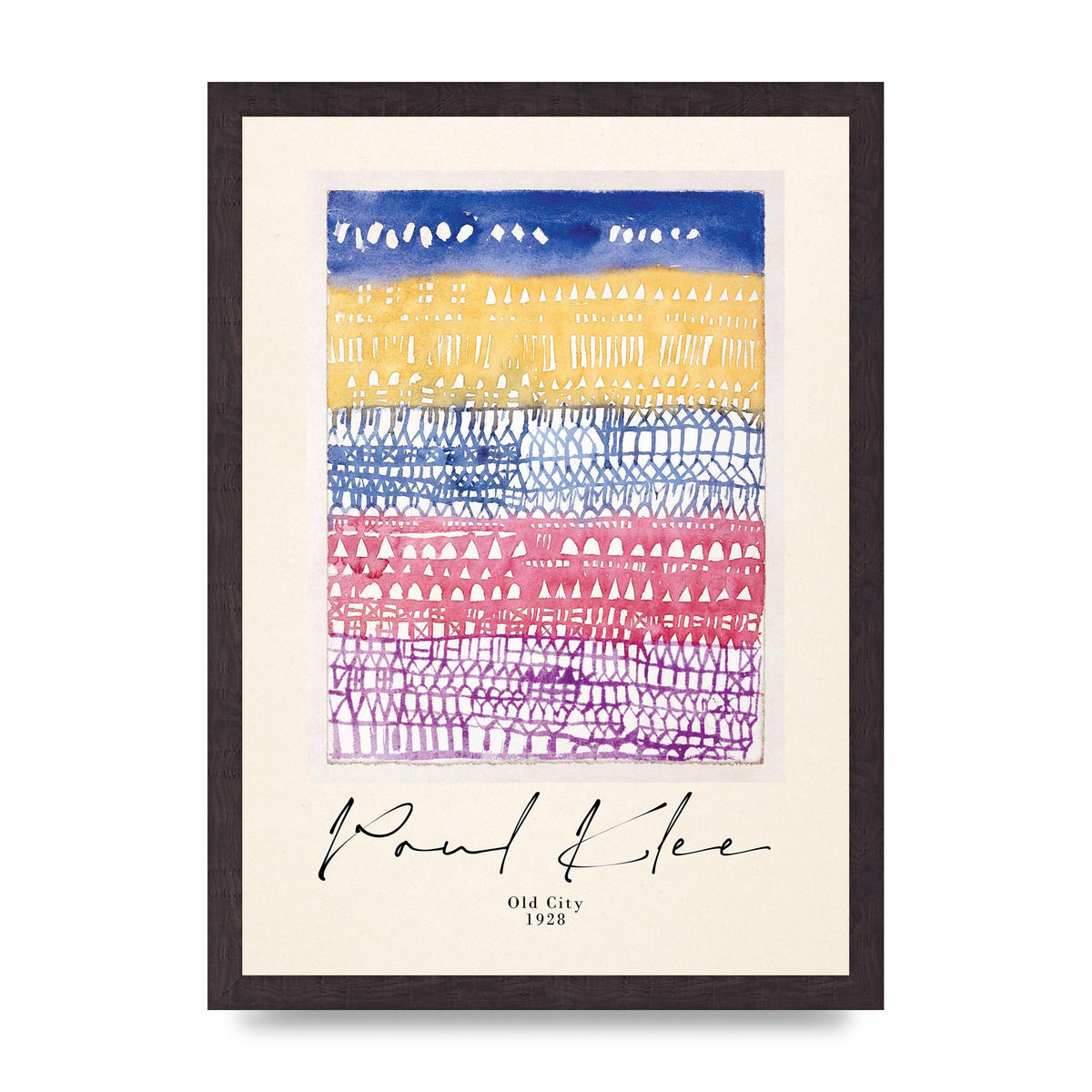 Paul Klee Old City 1928 Wall Art - A3 framed