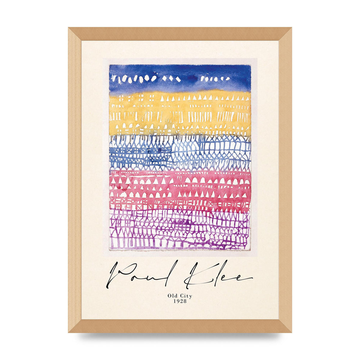 Paul Klee Old City 1928 Wall Art - A3 framed