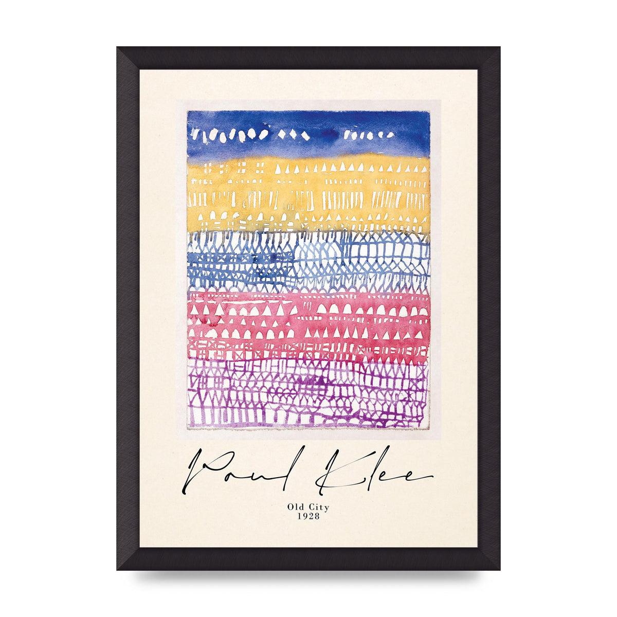 Paul Klee Old City 1928 Wall Art - A3 framed
