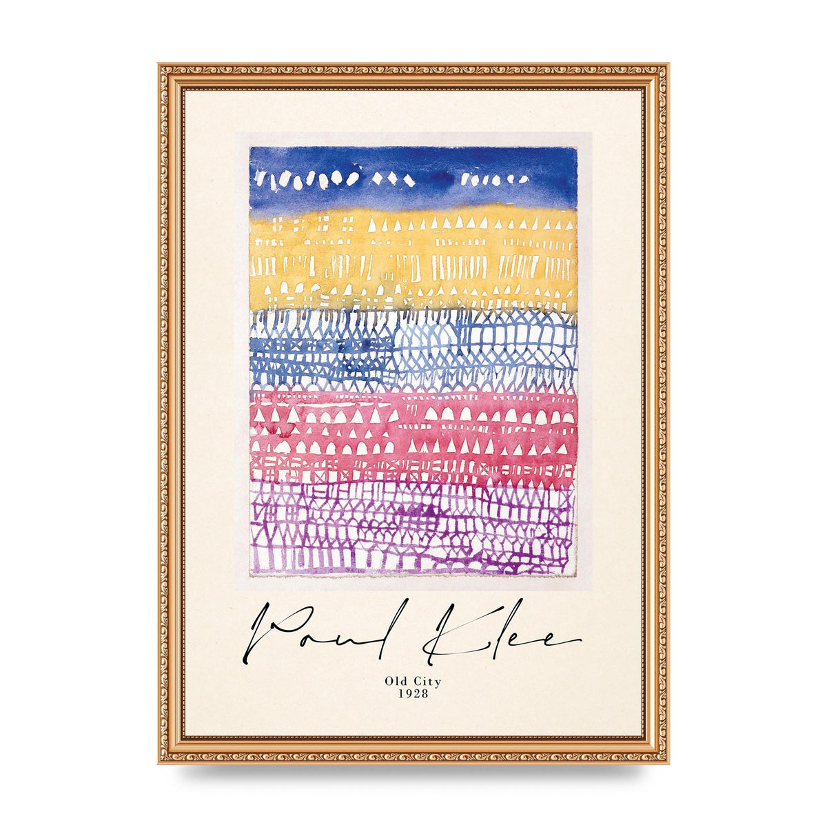 Paul Klee Old City 1928 Wall Art - A3 framed