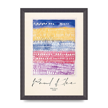 Paul Klee Old City 1928 Wall Art - A4 framed