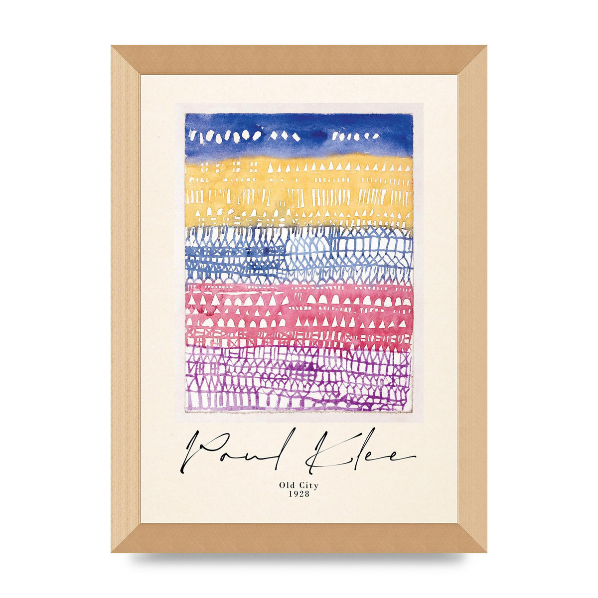 Paul Klee Old City 1928 Wall Art - A4 framed