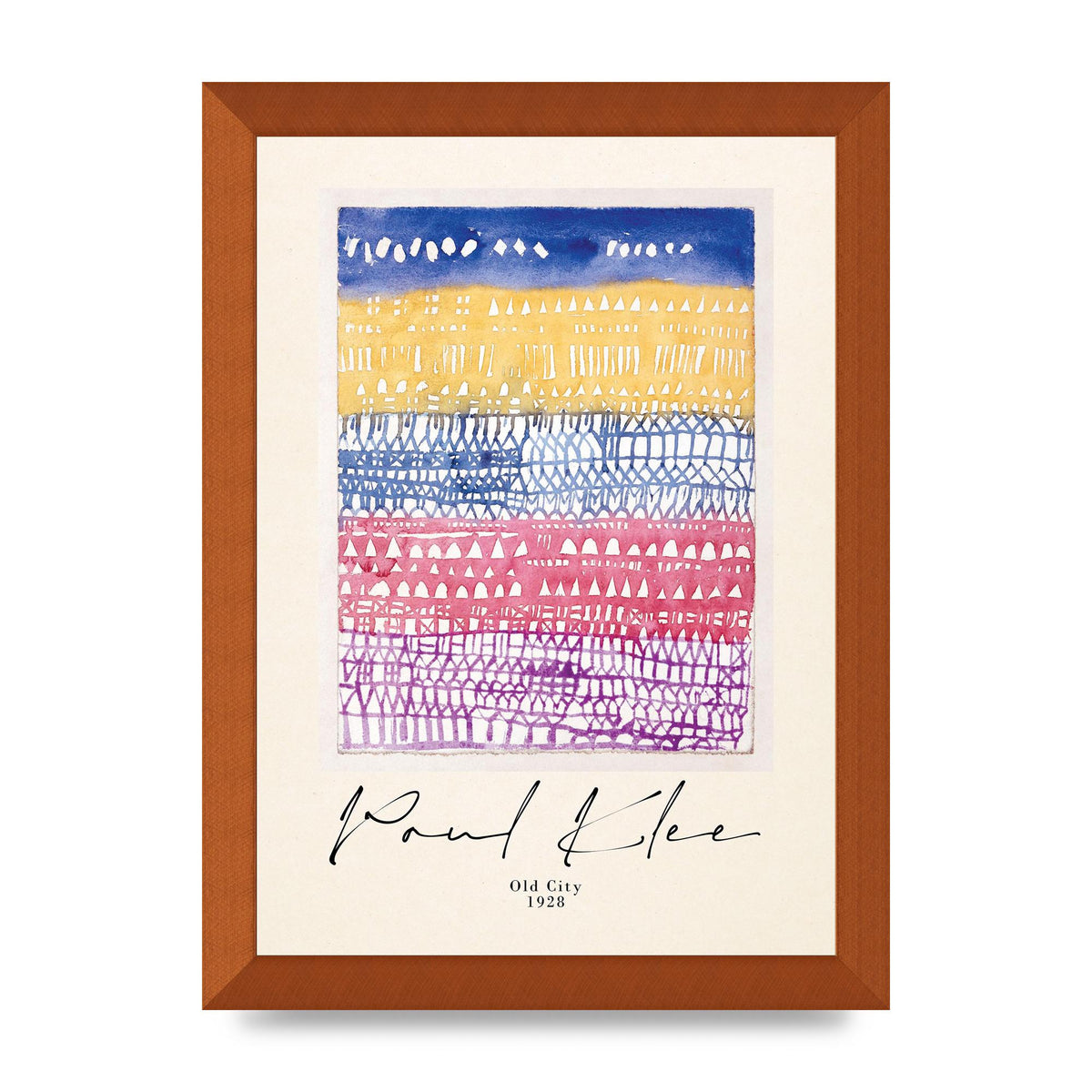 Paul Klee Old City 1928 Wall Art - A4 framed