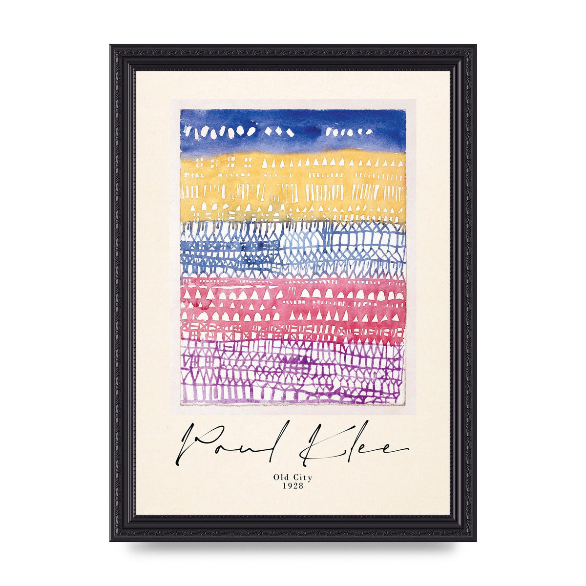 Paul Klee Old City 1928 Wall Art - A4 framed