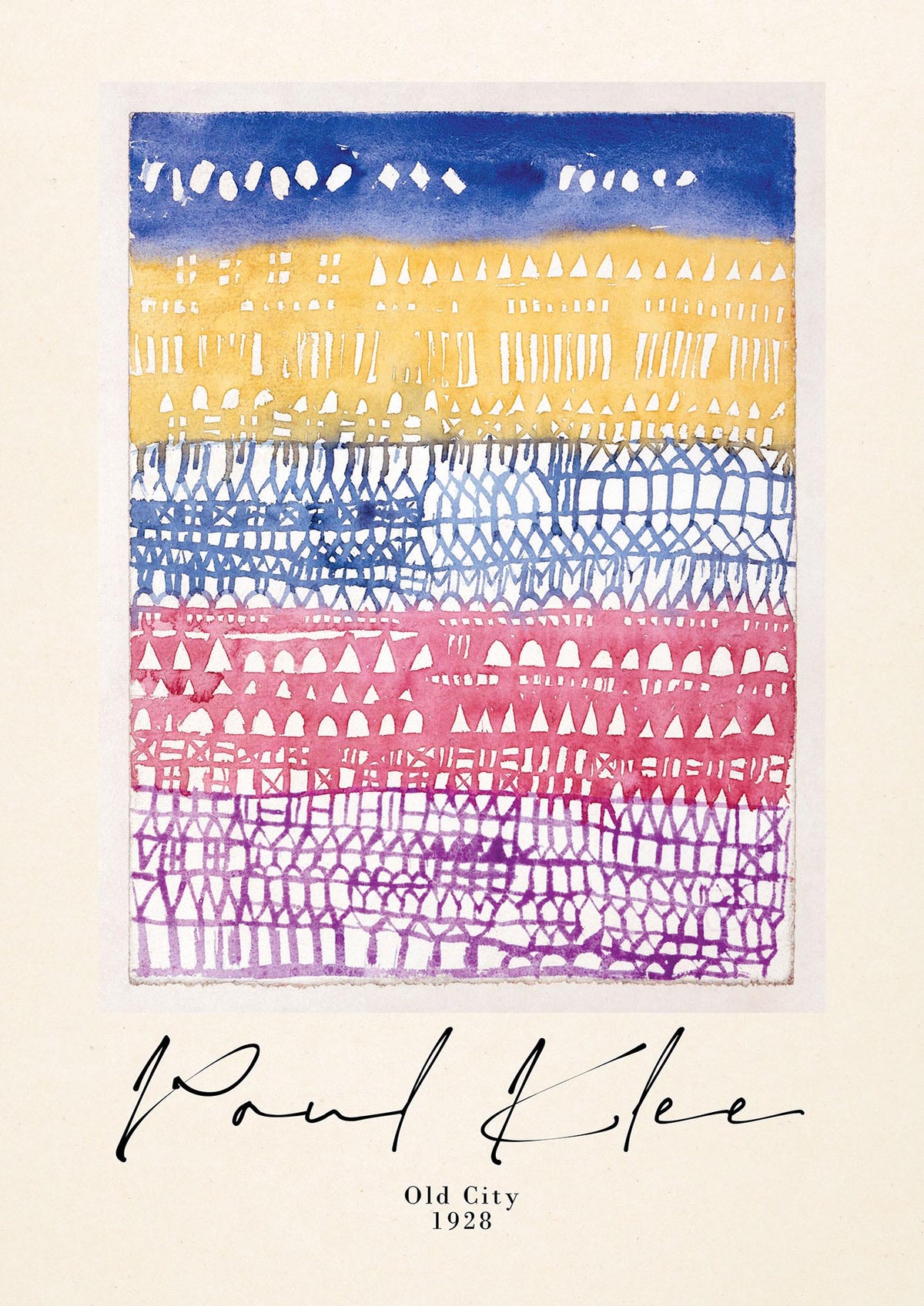 Paul Klee Old City 1928 Wall Art - detail
