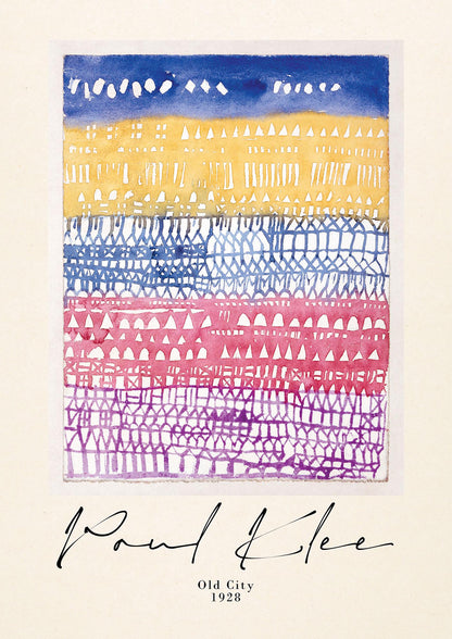Paul Klee Old City 1928 Wall Art - detail