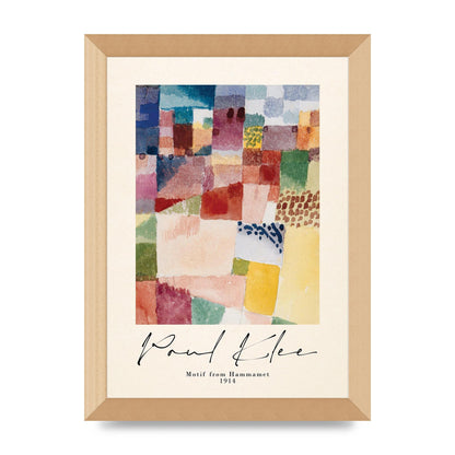 Paul Klee Motif From Hammamet 1914 Art For The Home - A4 framed