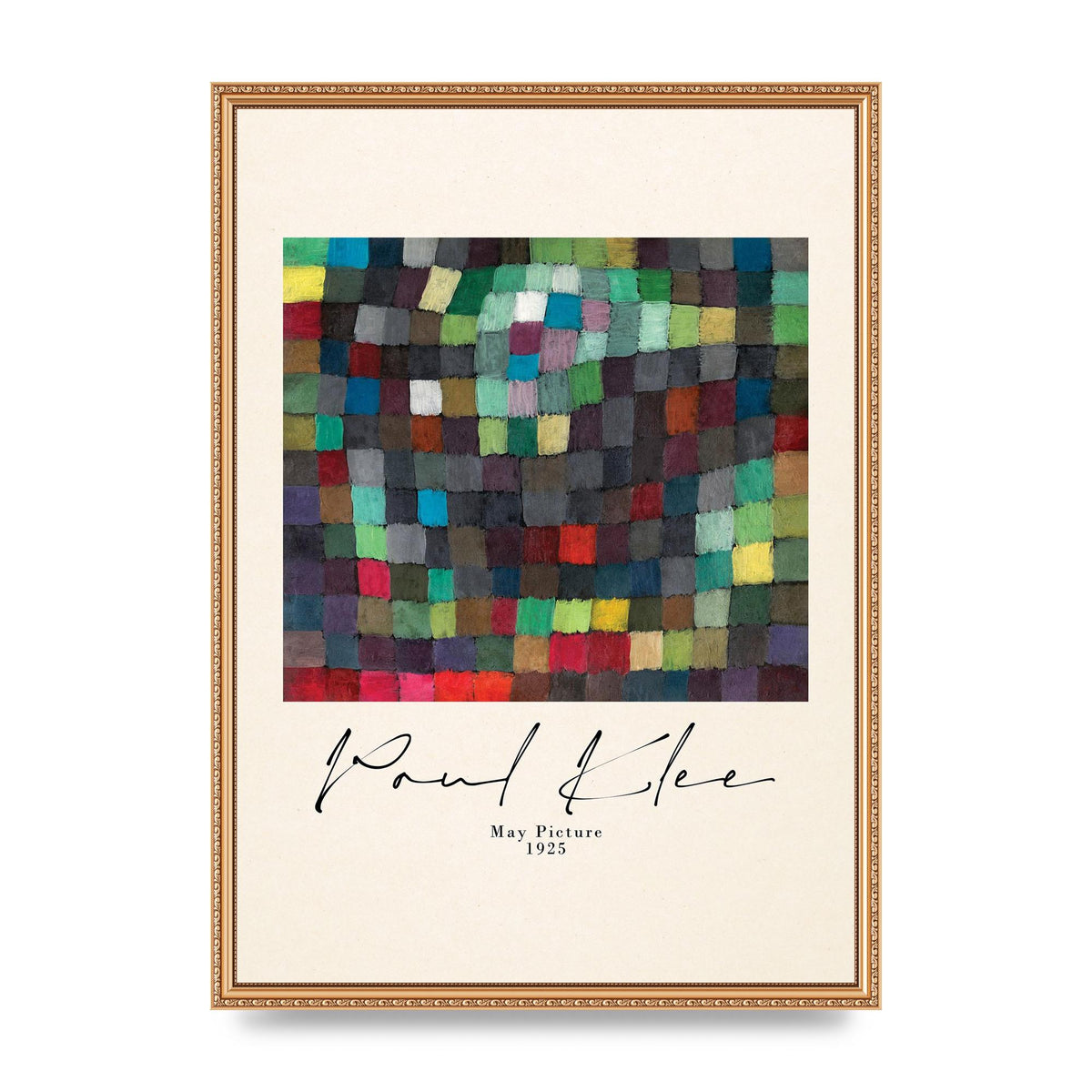 Paul Klee May Picture 1925 Printed Poster - A2 framed