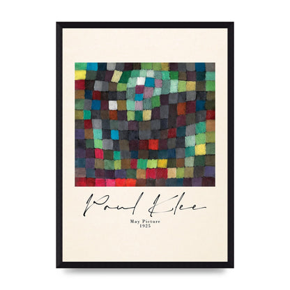 Paul Klee May Picture 1925 Printed Poster - A3 framed