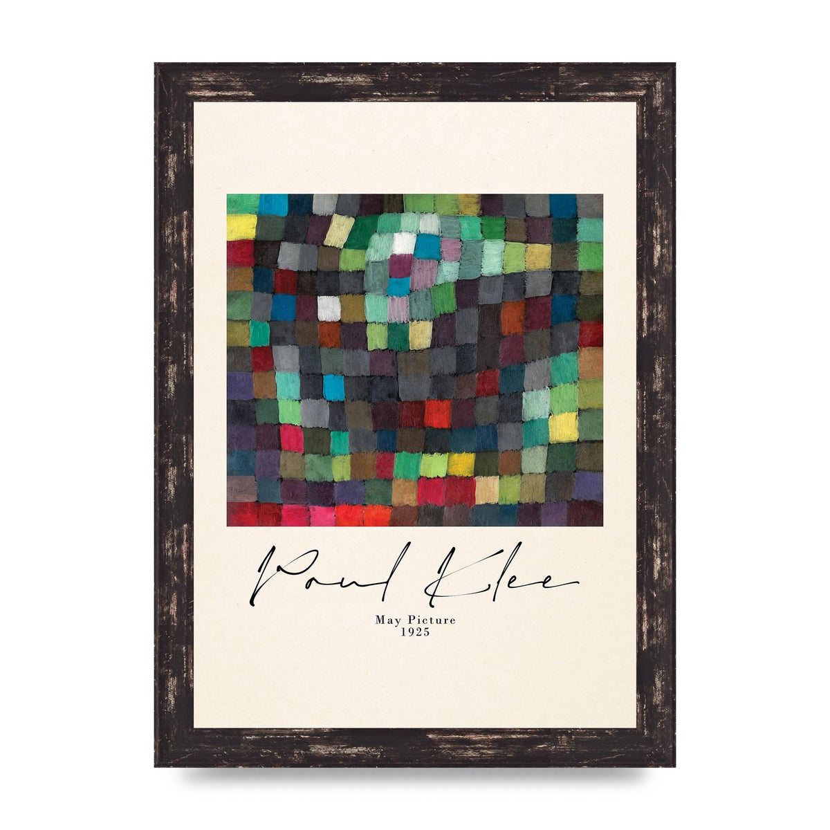 Paul Klee May Picture 1925 Printed Poster - A4 framed