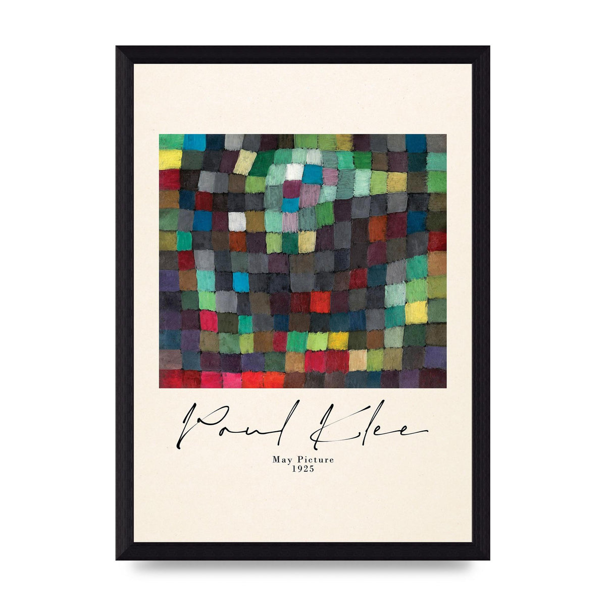 Paul Klee May Picture 1925 Printed Poster - A4 framed