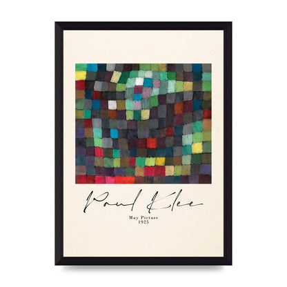 Paul Klee May Picture 1925 Printed Poster - A4 framed