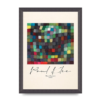 Paul Klee May Picture 1925 Printed Poster - A4 framed