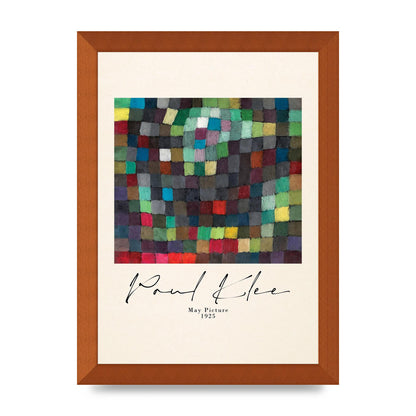 Paul Klee May Picture 1925 Printed Poster - A4 framed