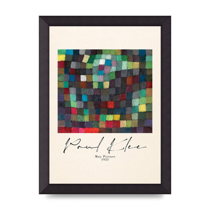 Paul Klee May Picture 1925 Printed Poster - A4 framed