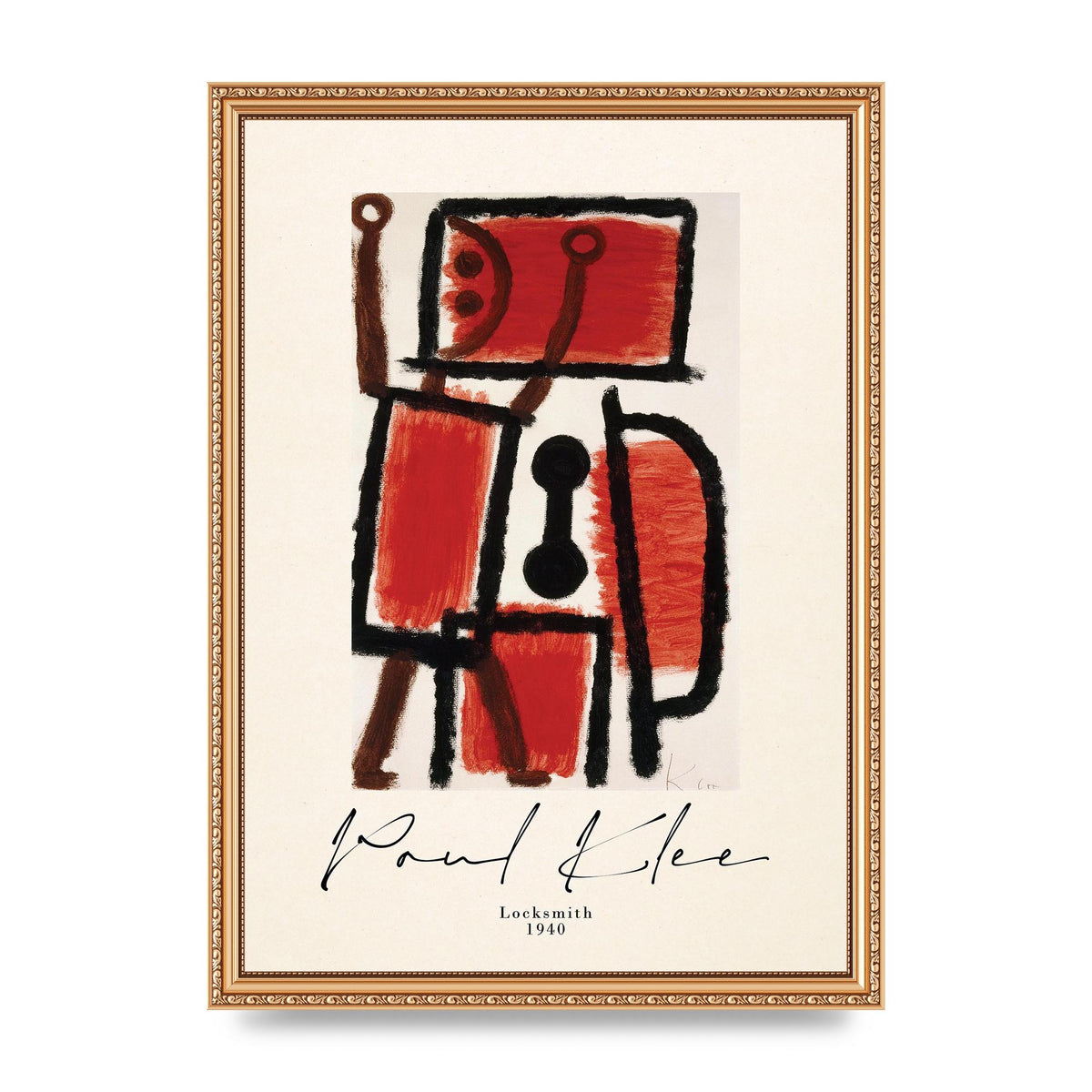 Paul Klee Locksmith 1940 Wall Art - A3 framed