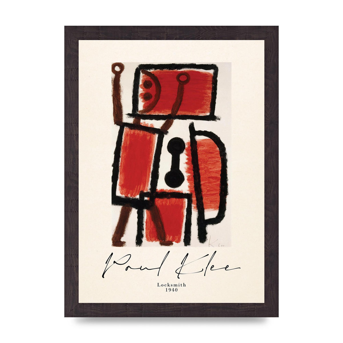 Paul Klee Locksmith 1940 Wall Art - A4 framed