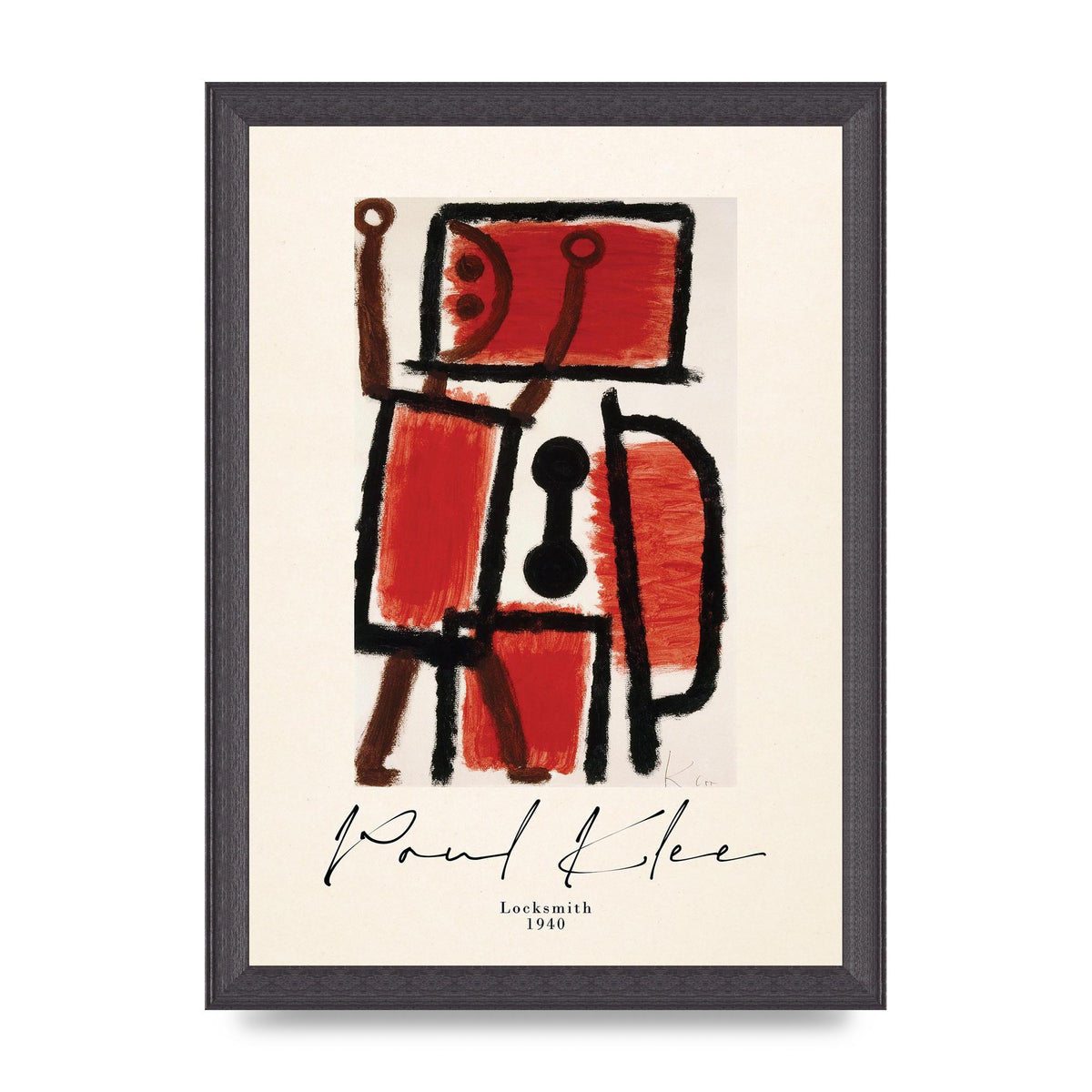 Paul Klee Locksmith 1940 Wall Art - A4 framed