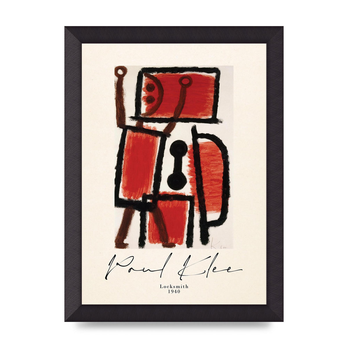 Paul Klee Locksmith 1940 Wall Art - A4 framed
