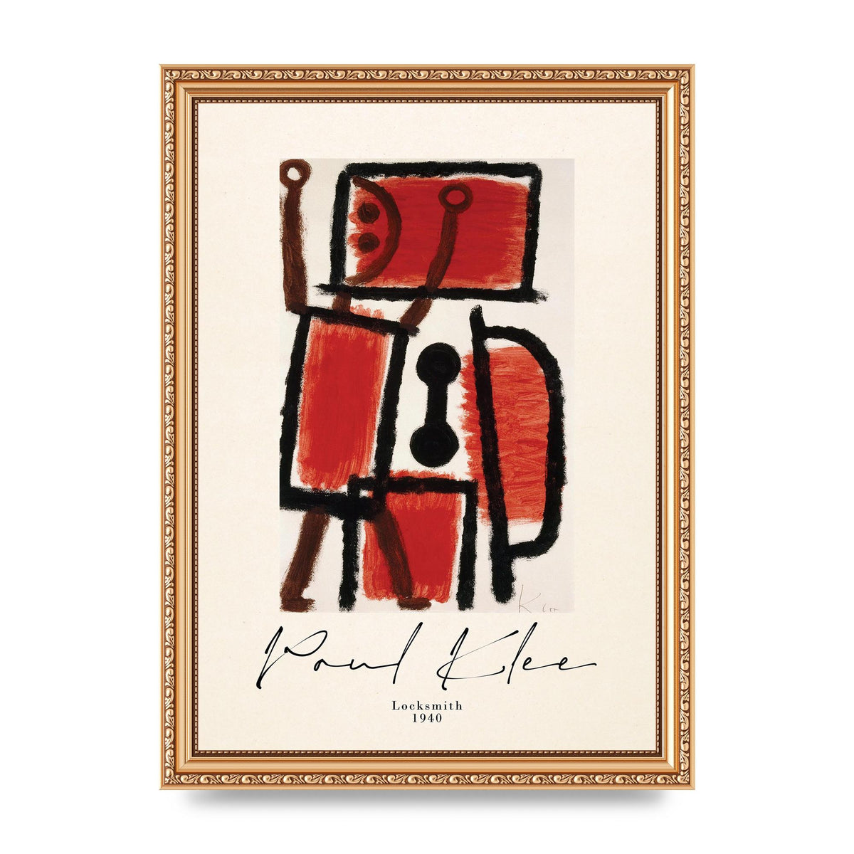 Paul Klee Locksmith 1940 Wall Art - A4 framed