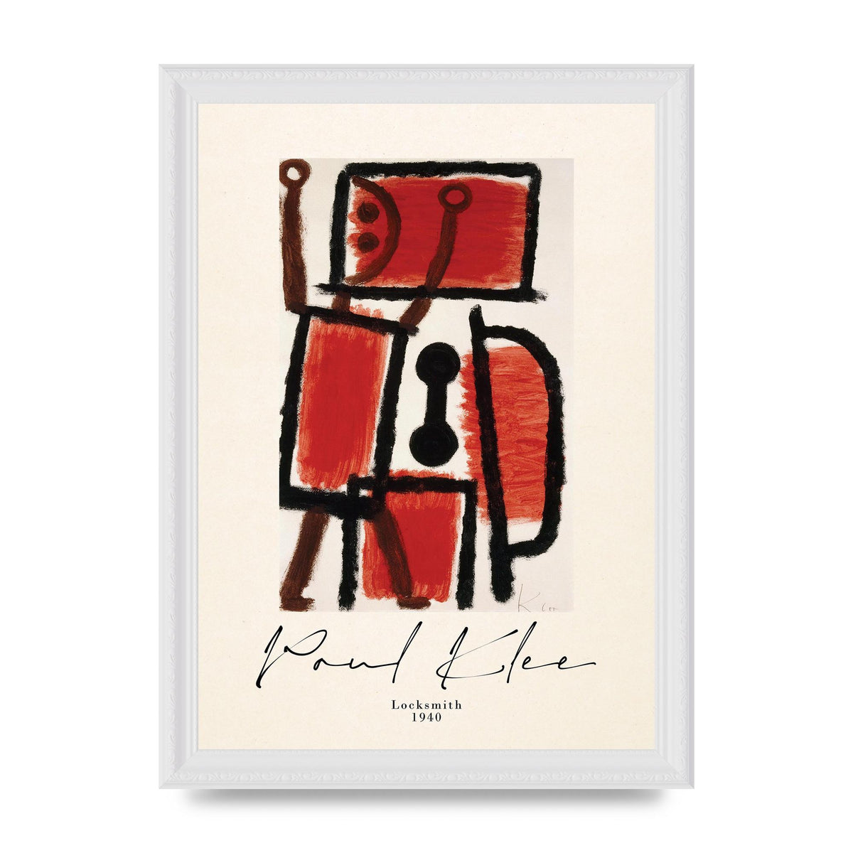 Paul Klee Locksmith 1940 Wall Art - A4 framed