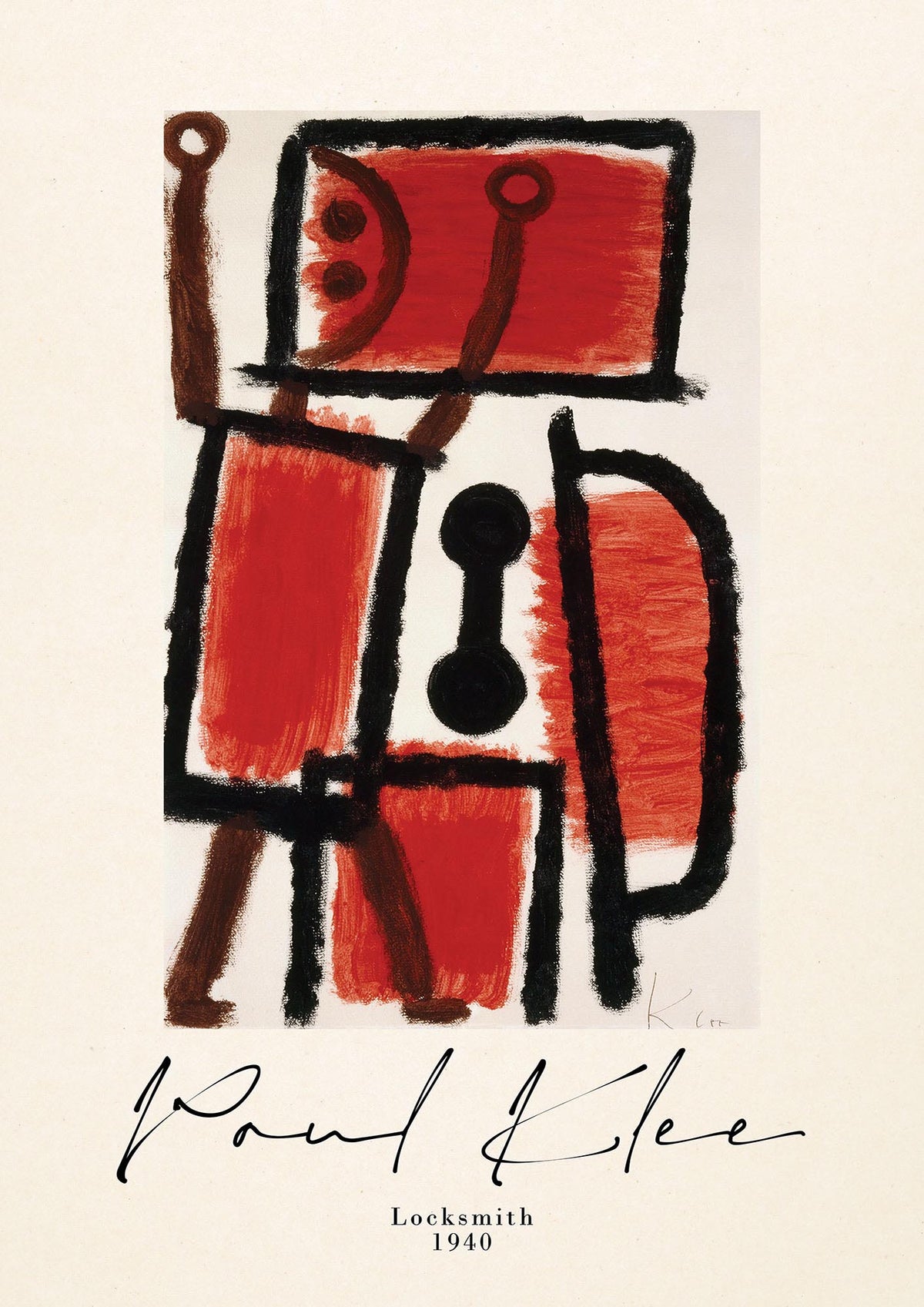 Paul Klee Locksmith 1940 Wall Art - detail