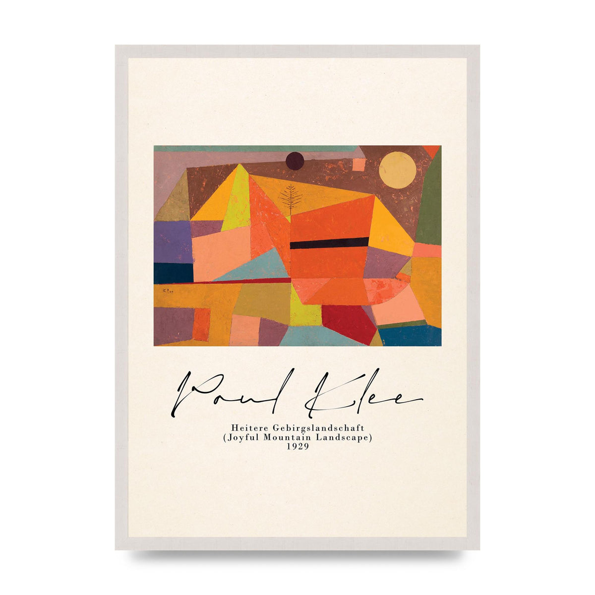 Paul Klee Joyful Mountain Landscape 1929 Art For The Home - A2 framed