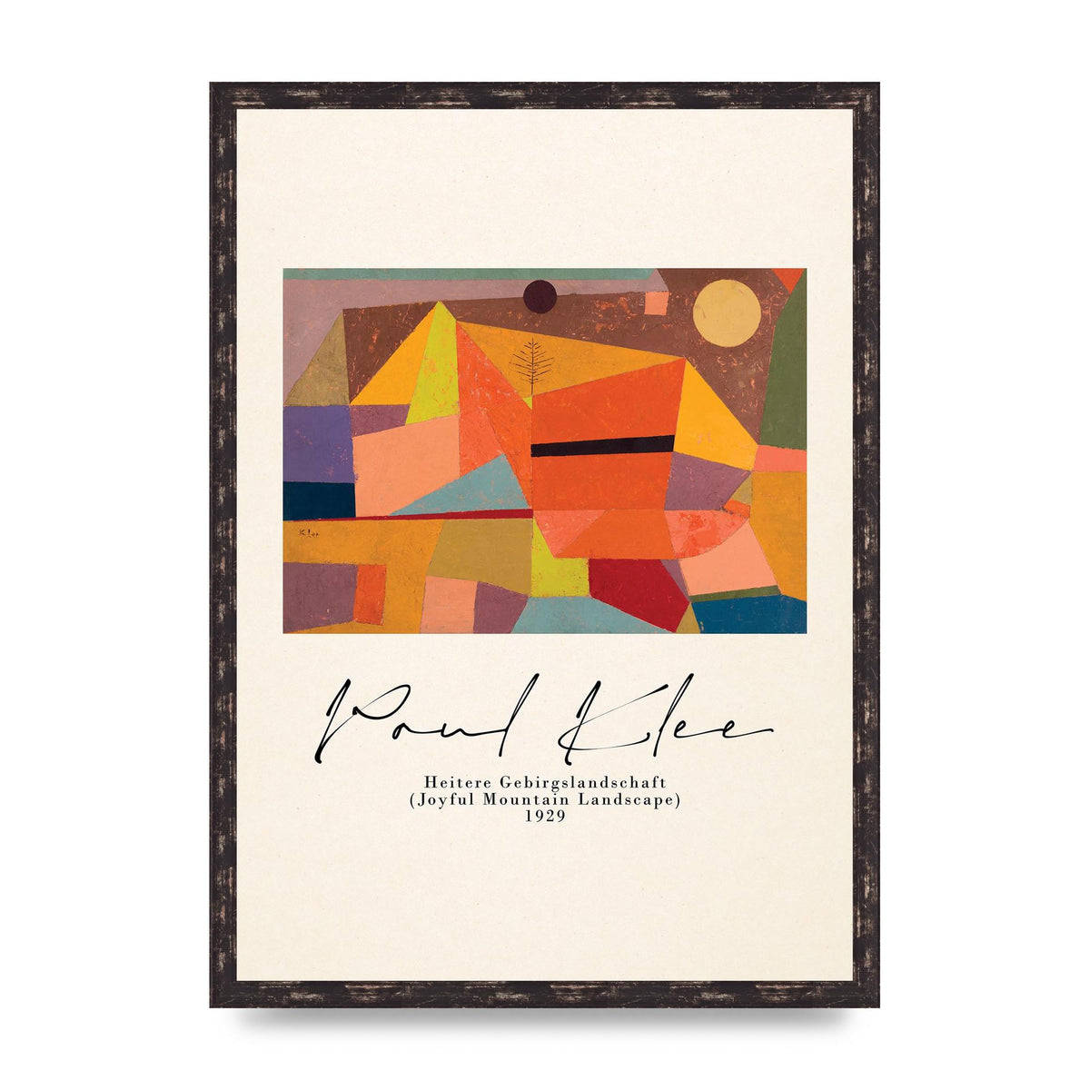 Paul Klee Joyful Mountain Landscape 1929 Art For The Home - A2 framed