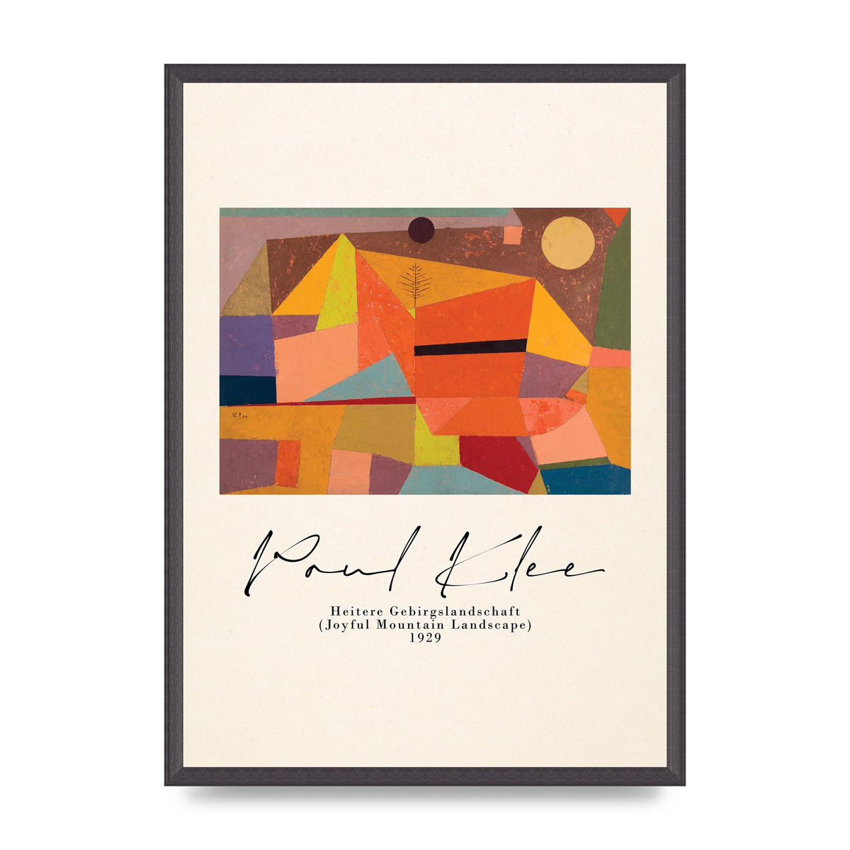 Paul Klee Joyful Mountain Landscape 1929 Art For The Home - A2 framed