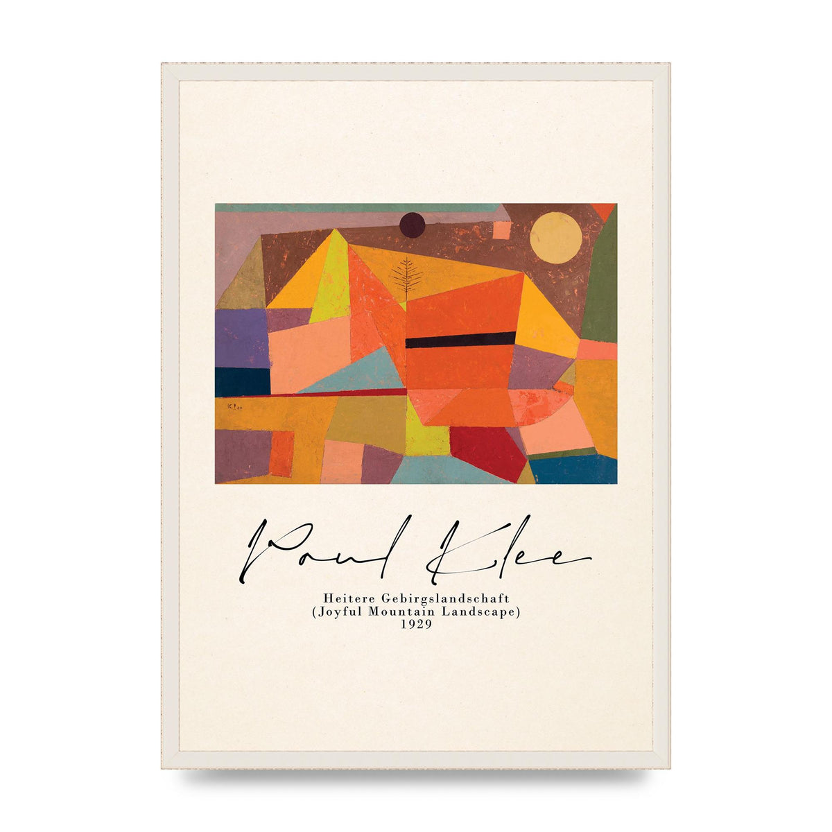 Paul Klee Joyful Mountain Landscape 1929 Art For The Home - A2 framed