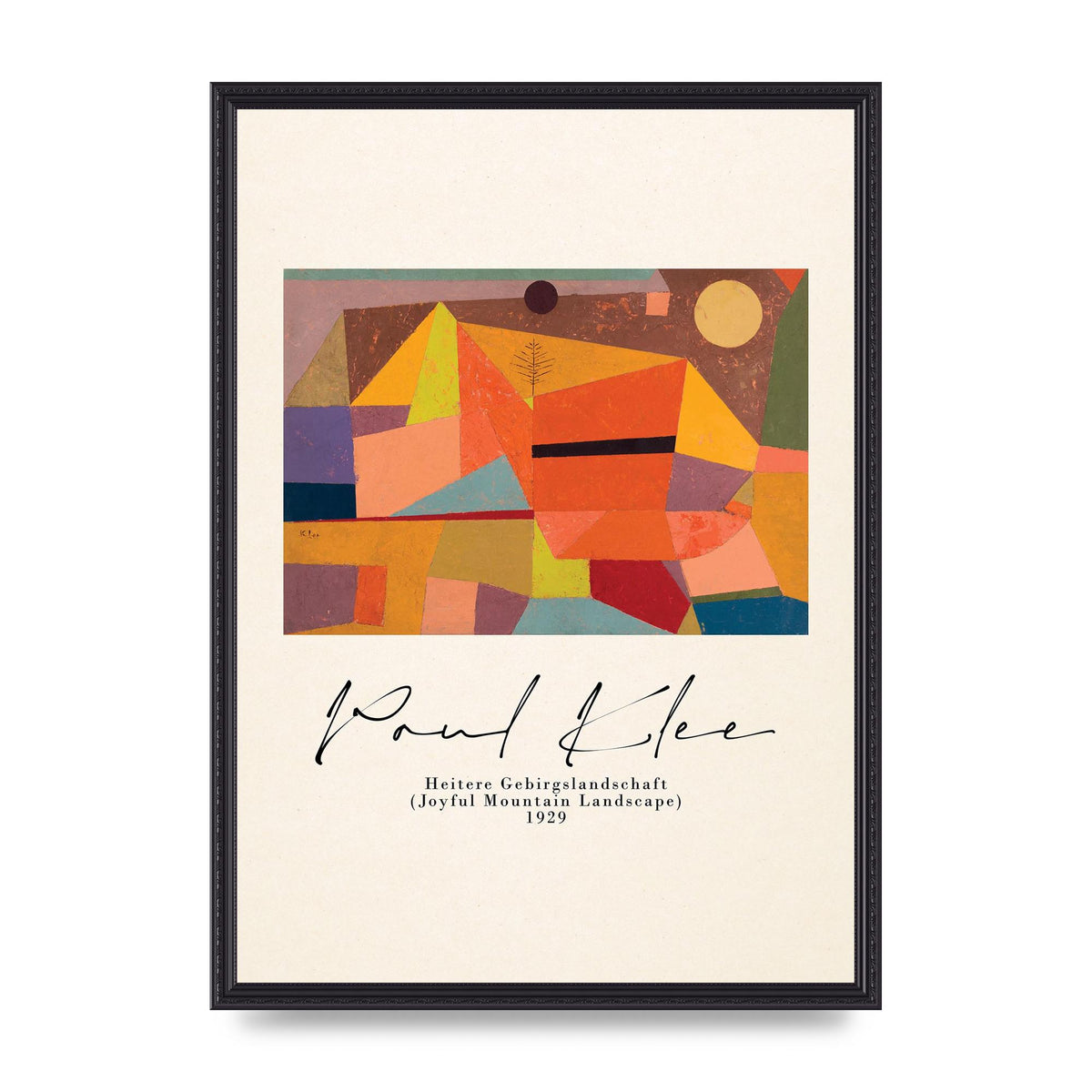 Paul Klee Joyful Mountain Landscape 1929 Art For The Home - A2 framed
