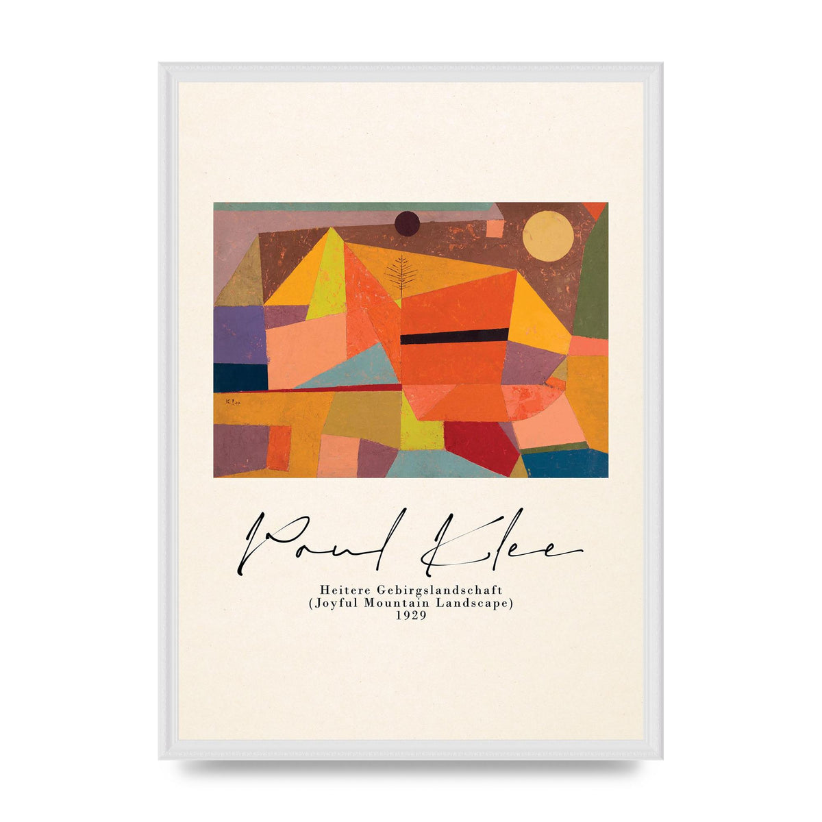 Paul Klee Joyful Mountain Landscape 1929 Art For The Home - A2 framed