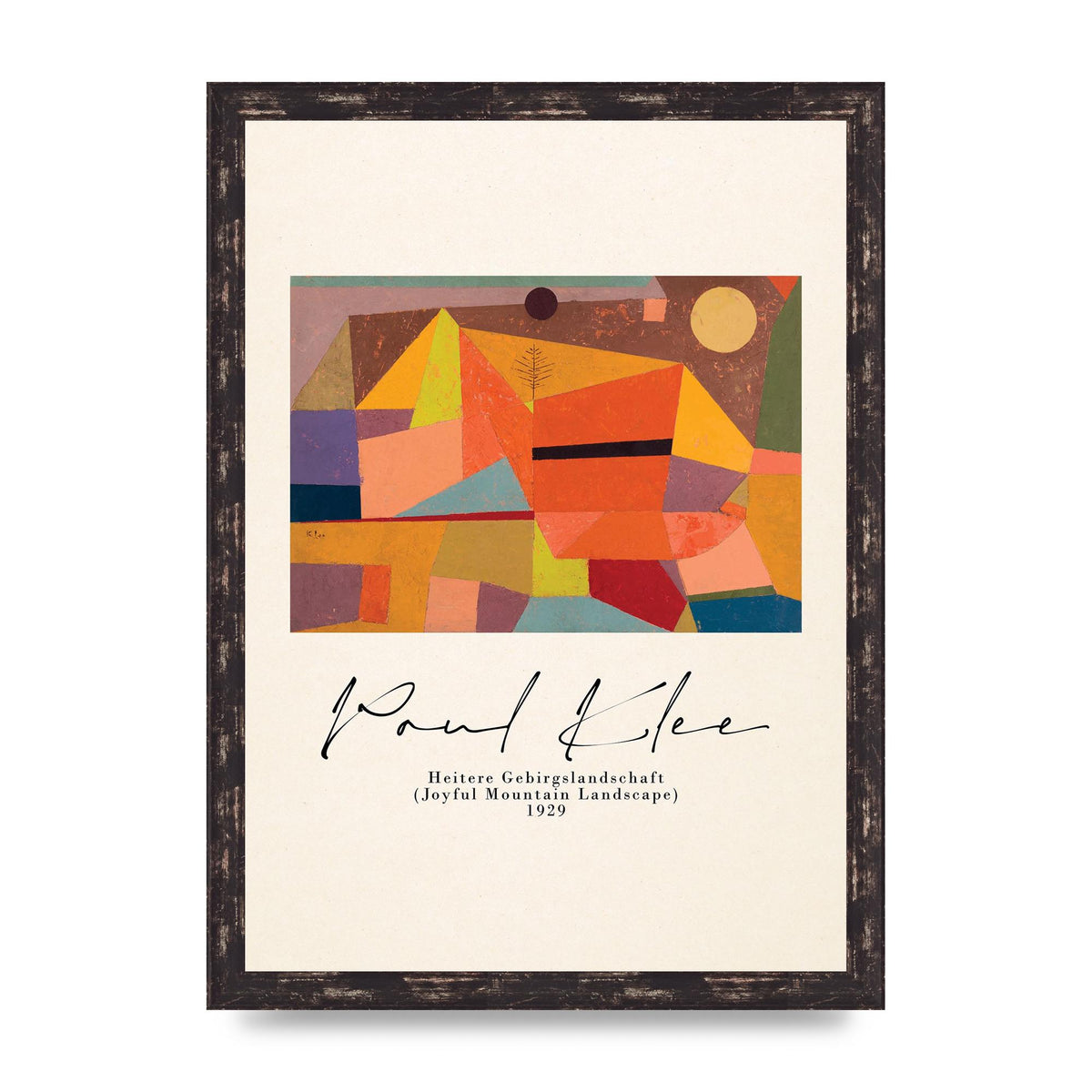 Paul Klee Joyful Mountain Landscape 1929 Art For The Home - A3 framed