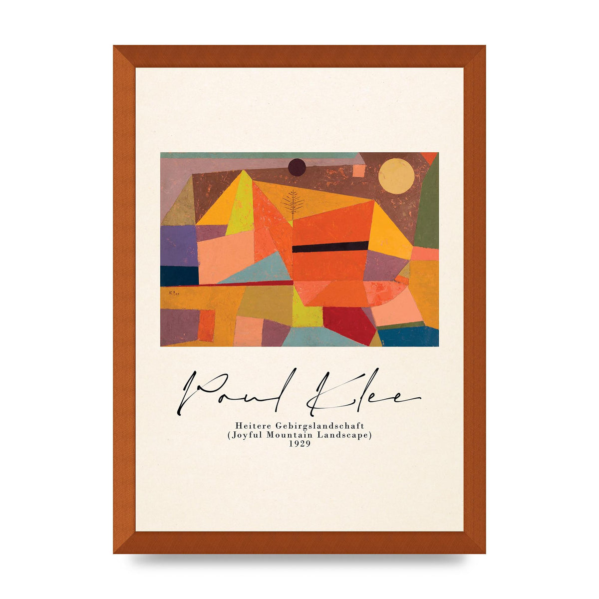 Paul Klee Joyful Mountain Landscape 1929 Art For The Home - A3 framed