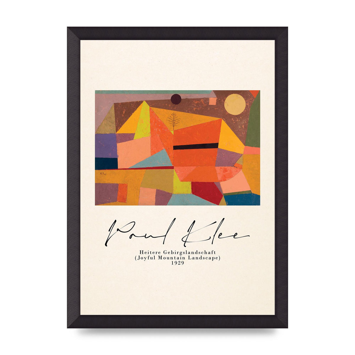 Paul Klee Joyful Mountain Landscape 1929 Art For The Home - A3 framed
