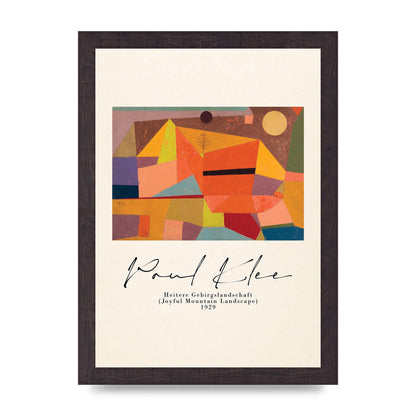 Paul Klee Joyful Mountain Landscape 1929 Art For The Home - A4 framed