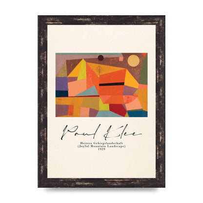 Paul Klee Joyful Mountain Landscape 1929 Art For The Home - A4 framed