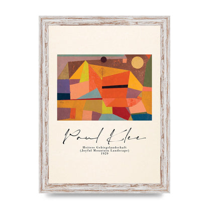 Paul Klee Joyful Mountain Landscape 1929 Art For The Home - A4 framed