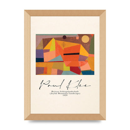 Paul Klee Joyful Mountain Landscape 1929 Art For The Home - A4 framed