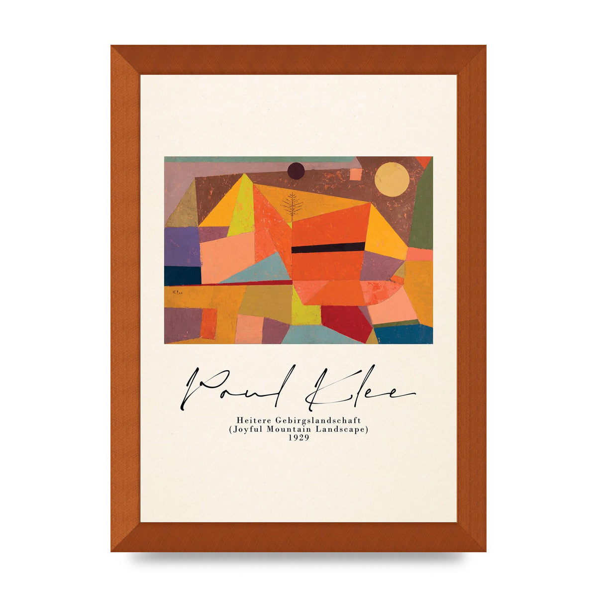 Paul Klee Joyful Mountain Landscape 1929 Art For The Home - A4 framed