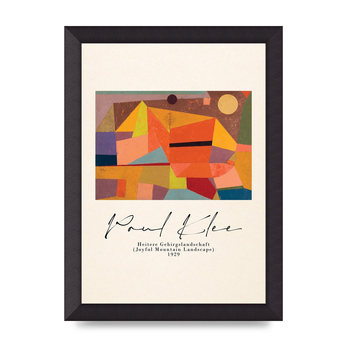 Paul Klee Joyful Mountain Landscape 1929 Art For The Home - A4 framed