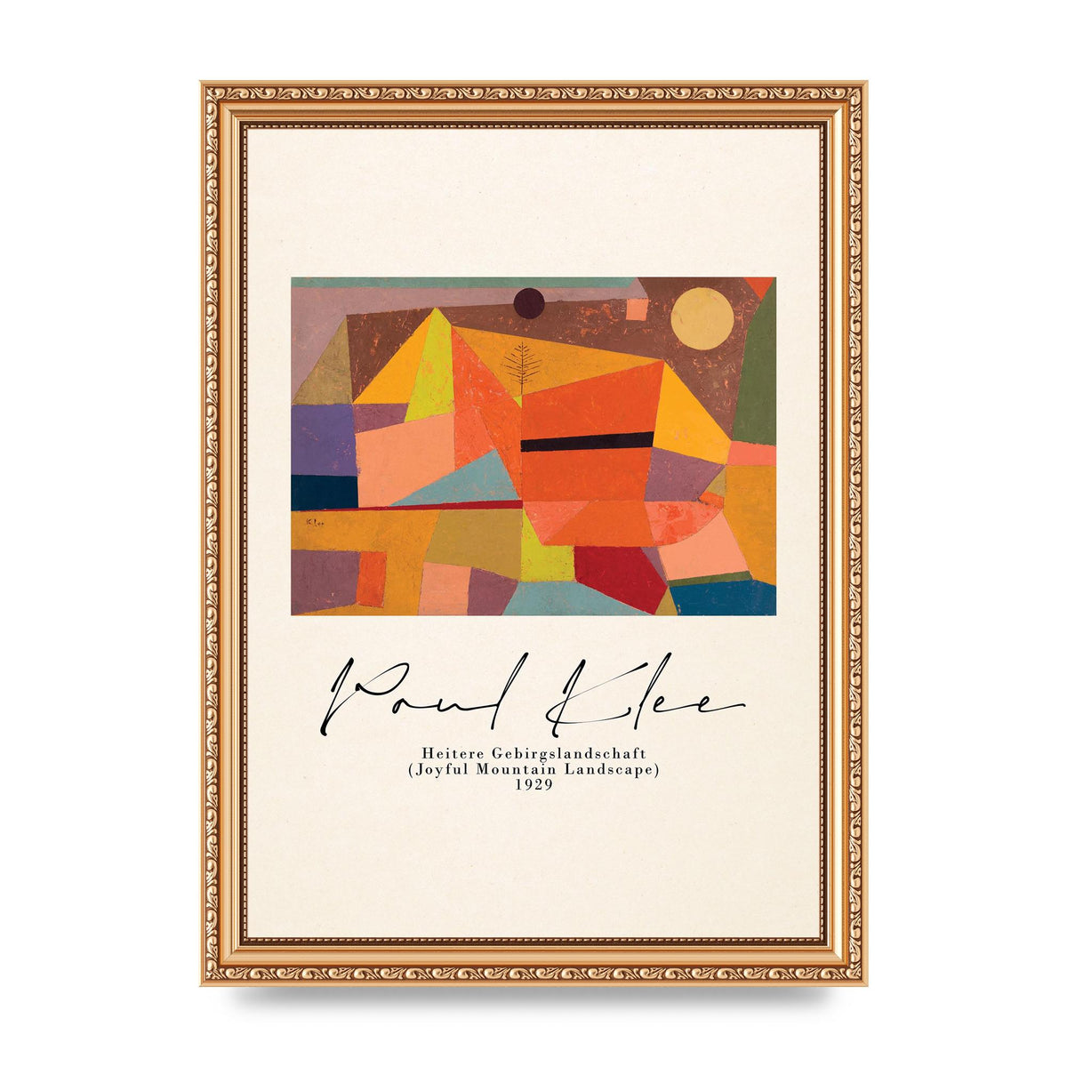 Paul Klee Joyful Mountain Landscape 1929 Art For The Home - A4 framed